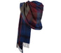 Edinburgh Lambswool Stole Graded Block Check - Indigo Blue - Heritage Of Scotland - GRADED BLOCK CHECK - INDIGO BLUE