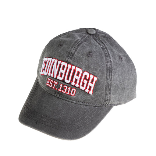 Edinburgh Stonewash Cap Black - Heritage Of Scotland - BLACK