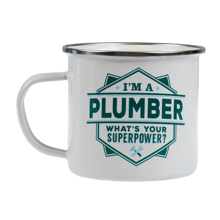 Enamel Personalised Camping Style Mug Plumber - Heritage Of Scotland - PLUMBER