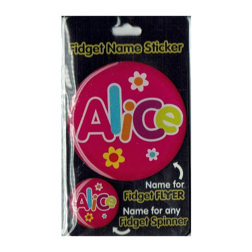 Fidget Flyer Name Stickers Alice - Heritage Of Scotland - ALICE