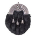 Full Dress Sporran Lion Celtic Cantle Rabbit Fur - Heritage Of Scotland - RABBIT FUR (BLACK) / ANTIQUE FINISH