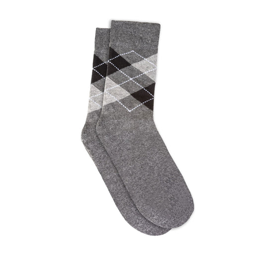 Gents Argyle Pattern Socks Light Grey - Heritage Of Scotland - LIGHT GREY