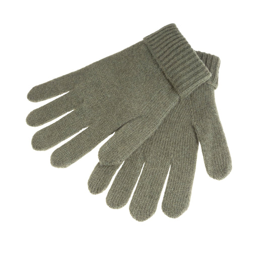 Gents Plain Lambswool Mix Glove Olive - Heritage Of Scotland - OLIVE