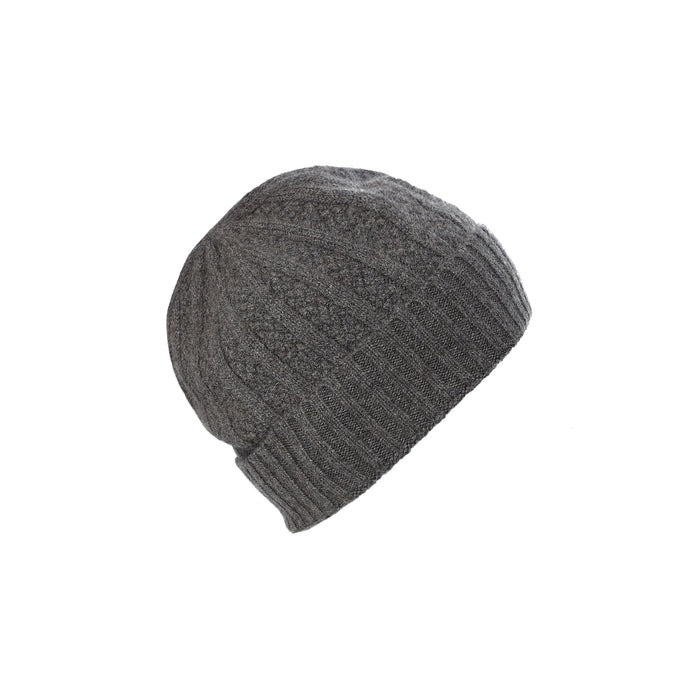 Gents Seed Stitch Rib Turn Up Beanie Ptarmigan - Heritage Of Scotland - PTARMIGAN