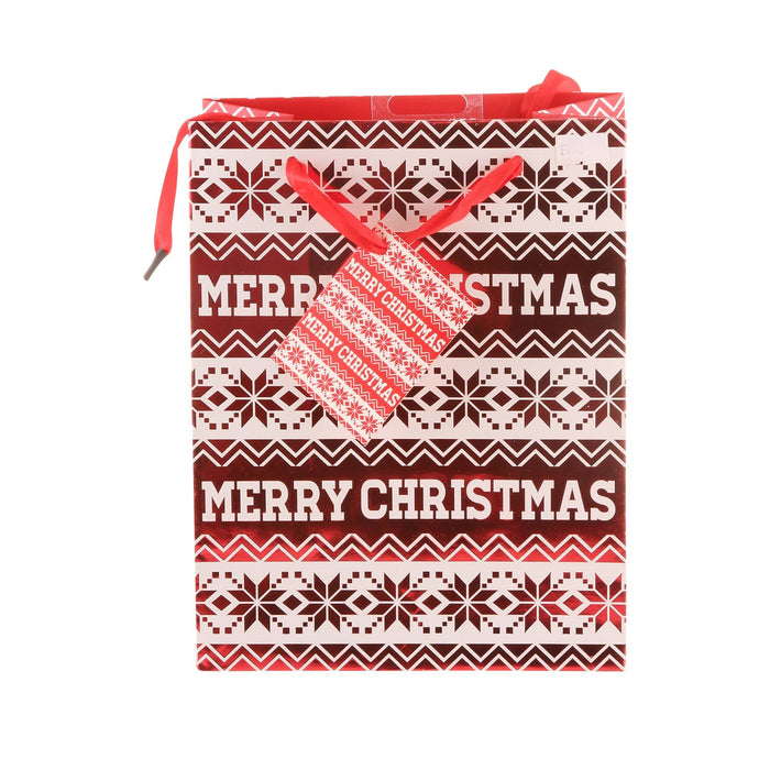Gift Bag - Merry Christmas Red - Heritage Of Scotland - N/A