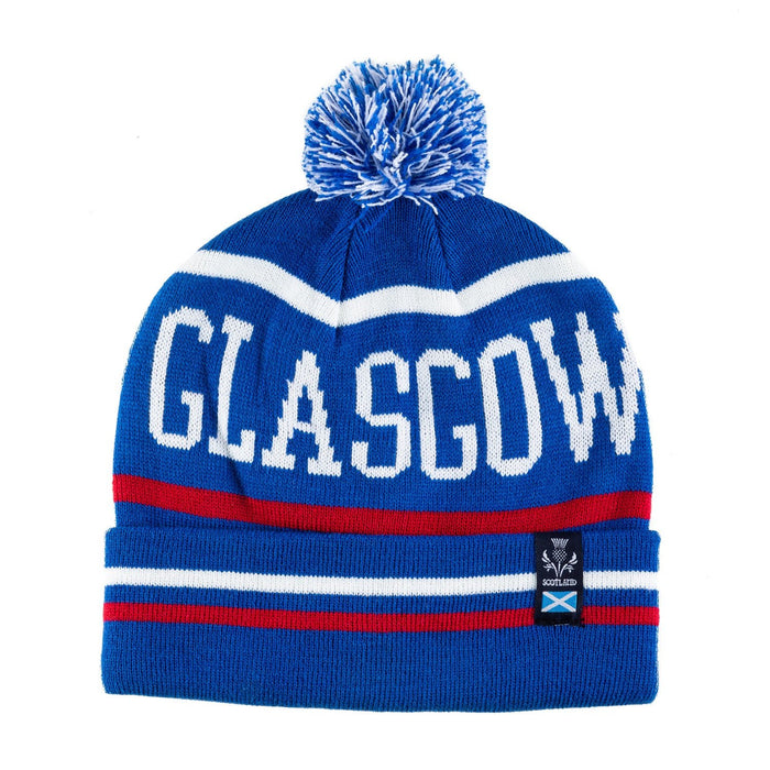 Glasgow Bobble Hat Blue - Heritage Of Scotland - BLUE