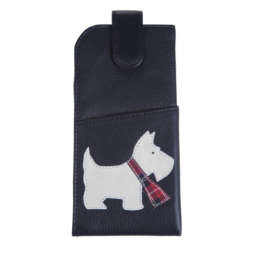 Glasses Case White Dog Black - Heritage Of Scotland - BLACK