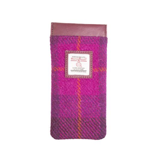 Glasses Sleeve Purple Check - Heritage Of Scotland - PURPLE CHECK