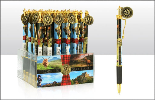 Glorious Scotland Wavy Clip Pen - Heritage Of Scotland - NA