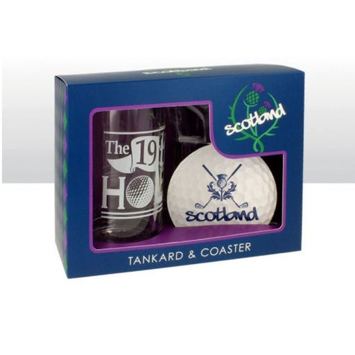 Golf Glass Tankard & Coaster Set - Heritage Of Scotland - NA
