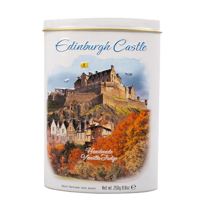 Handmade Vanilla Fudge - 250G Edinburgh Castle Tin - Heritage Of Scotland - NA