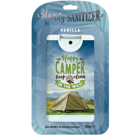 Handy Sanitizer Happy Camper - Keep Clean In The Wild - Heritage Of Scotland - HAPPY CAMPER - KEEP CLEAN IN THE WILD