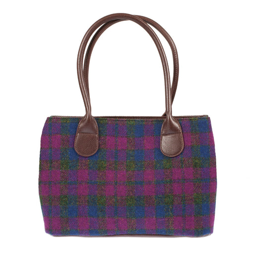 Harris Tweed Classic Handbag Heather Check - Heritage Of Scotland - Heather Check