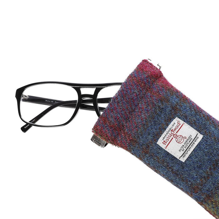 Harris Tweed Glasses Case Multi Colour Tartan - Heritage Of Scotland - MULTI COLOUR TARTAN