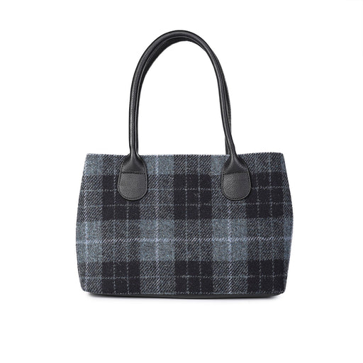 Harris Tweed Ladies Handbag - Classic Grey/Black Tartan - Heritage Of Scotland - GREY/BLACK TARTAN
