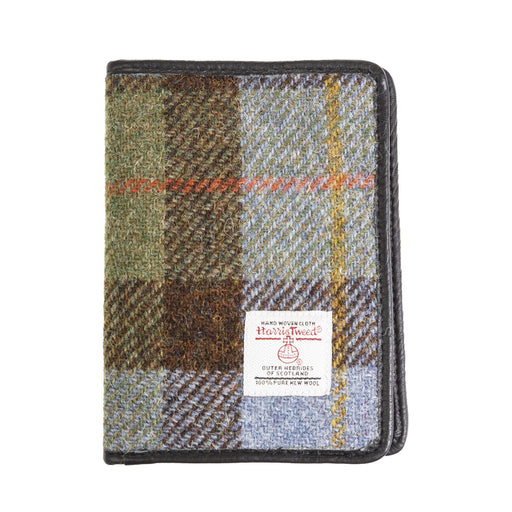 Harris Tweed Leather Passport Cover Lovat Check / Black - Heritage Of Scotland - LOVAT CHECK / BLACK