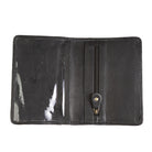 Harris Tweed Leather Passport Cover Tan & Brown Herringbone / Black - Heritage Of Scotland - TAN & BROWN HERRINGBONE / BLACK