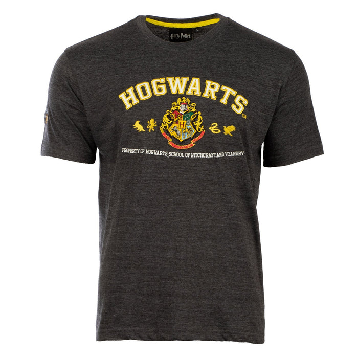 Harry Potter - T-Shirt - Hogwarts Quidditch Charcoal/White - Heritage Of Scotland - CHARCOAL/WHITE