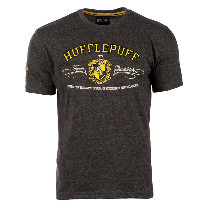 Harry Potter - T-Shirt - Hufflepuff Quidditch Team Grey/Yellow - Heritage Of Scotland - GREY/YELLOW