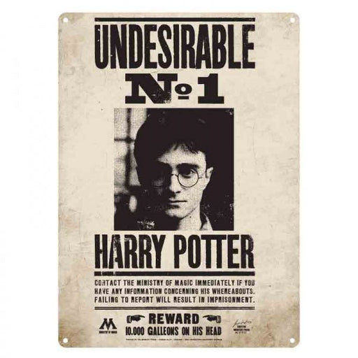 Harry Potter - Tin Sign Small Undesirable No 1 - Heritage Of Scotland - NA