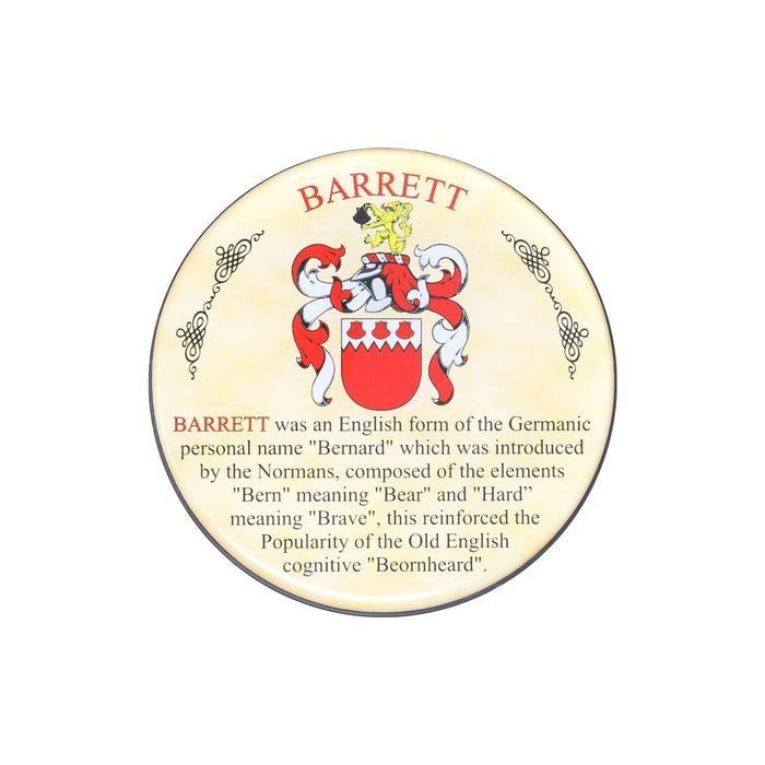 Heraldic Coaster Barrett - Heritage Of Scotland - BARRETT