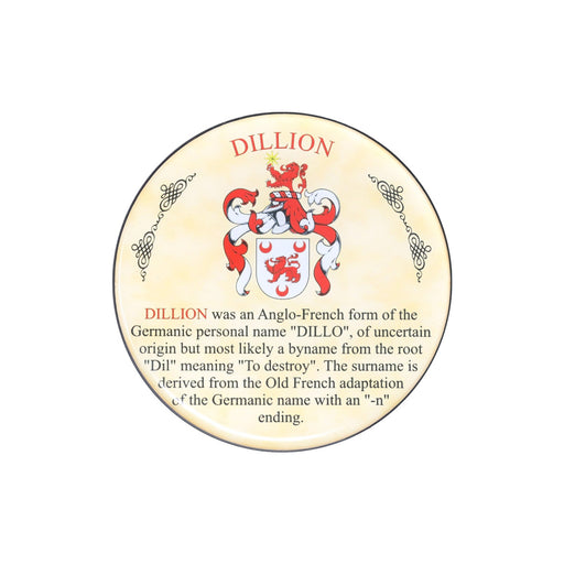Heraldic Coaster Dillion - Heritage Of Scotland - DILLION