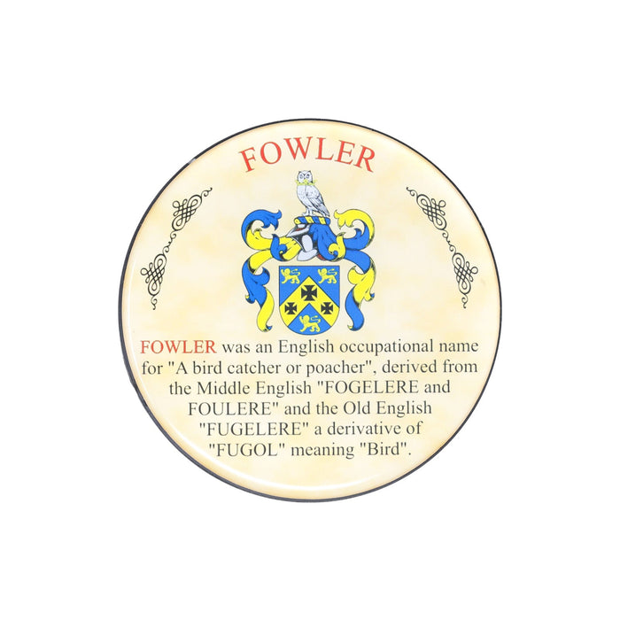 Heraldic Coaster Fowler - Heritage Of Scotland - FOWLER