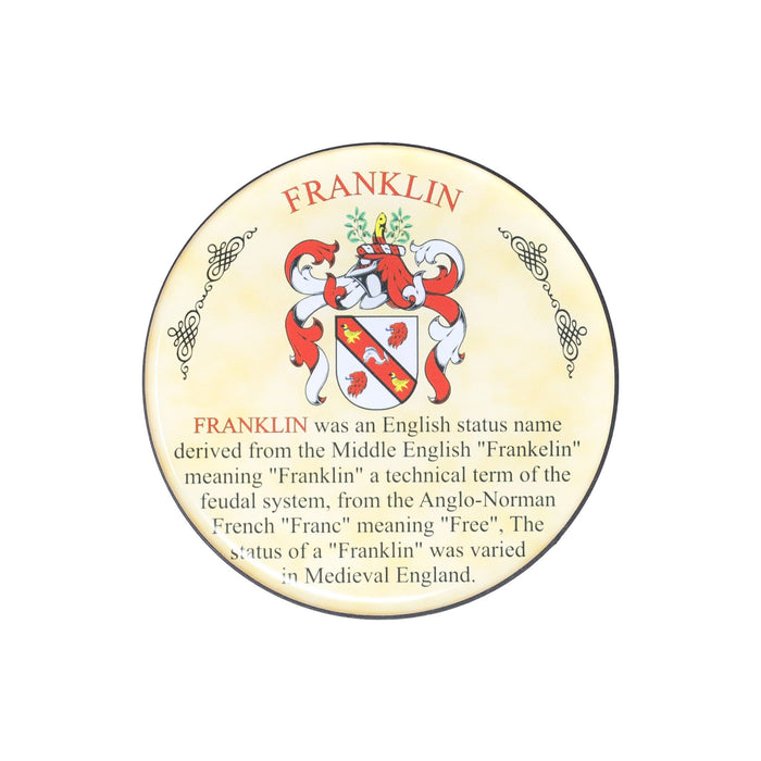 Heraldic Coaster Franklin - Heritage Of Scotland - FRANKLIN