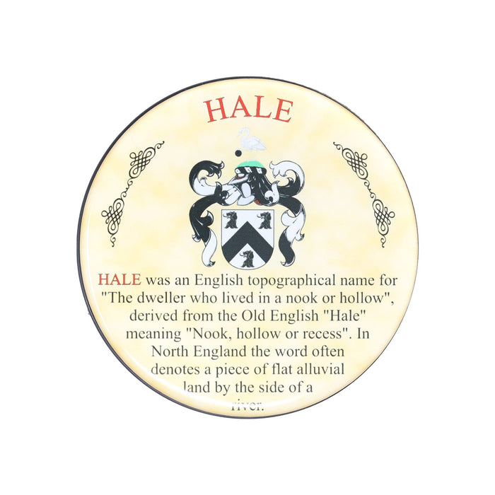 Heraldic Coaster Hale - Heritage Of Scotland - HALE