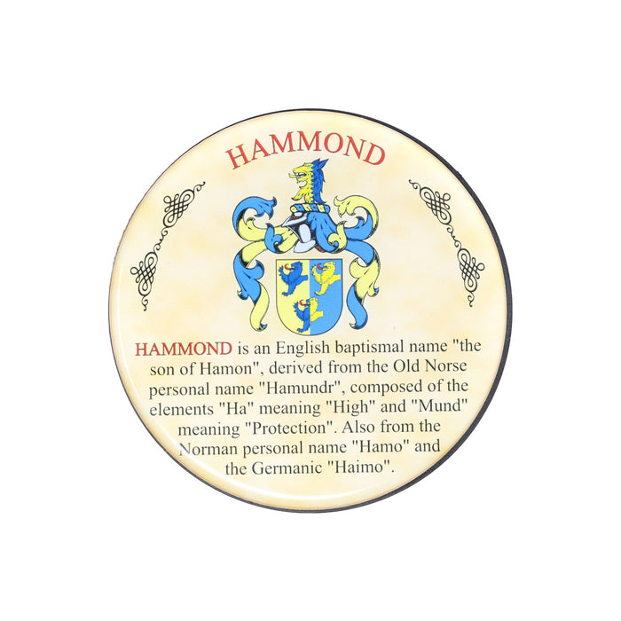 Heraldic Coaster Hammond - Heritage Of Scotland - HAMMOND