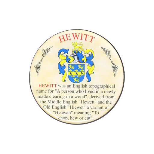Heraldic Coaster Hewitt - Heritage Of Scotland - HEWITT
