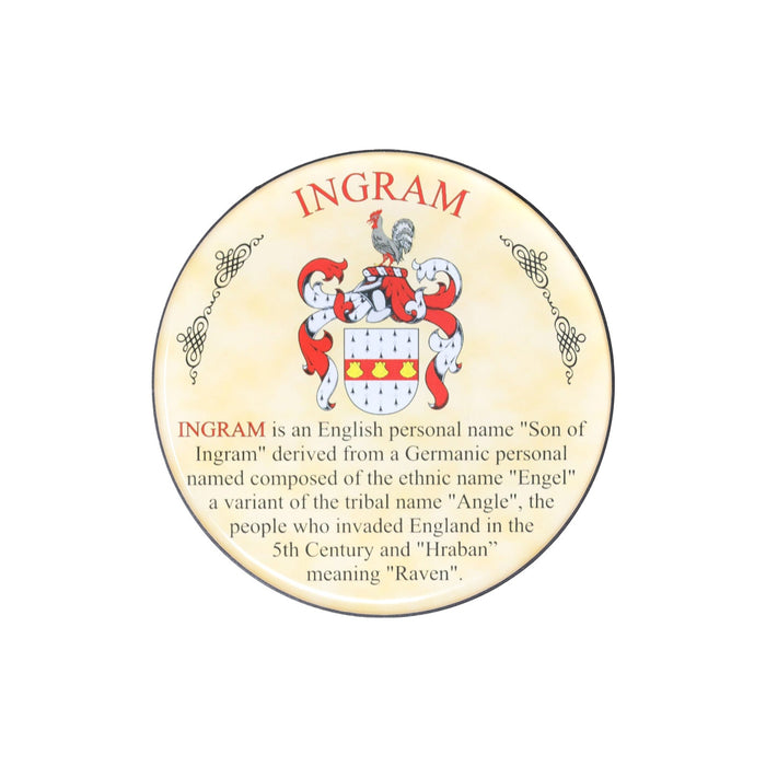 Heraldic Coaster Ingram - Heritage Of Scotland - INGRAM