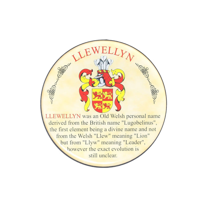 Heraldic Coaster Llewellyn - Heritage Of Scotland - LLEWELLYN