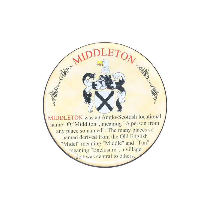 Heraldic Coaster Middleton - Heritage Of Scotland - MIDDLETON