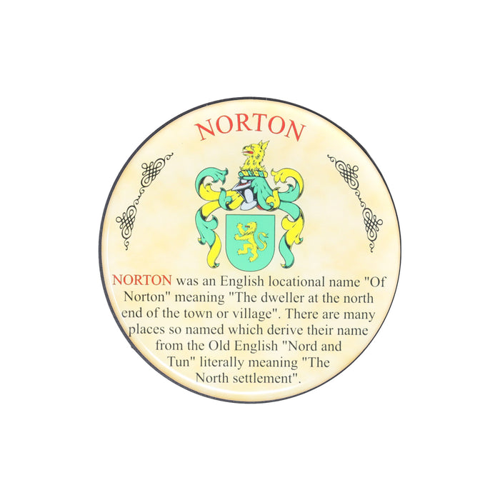 Heraldic Coaster Norton - Heritage Of Scotland - NORTON