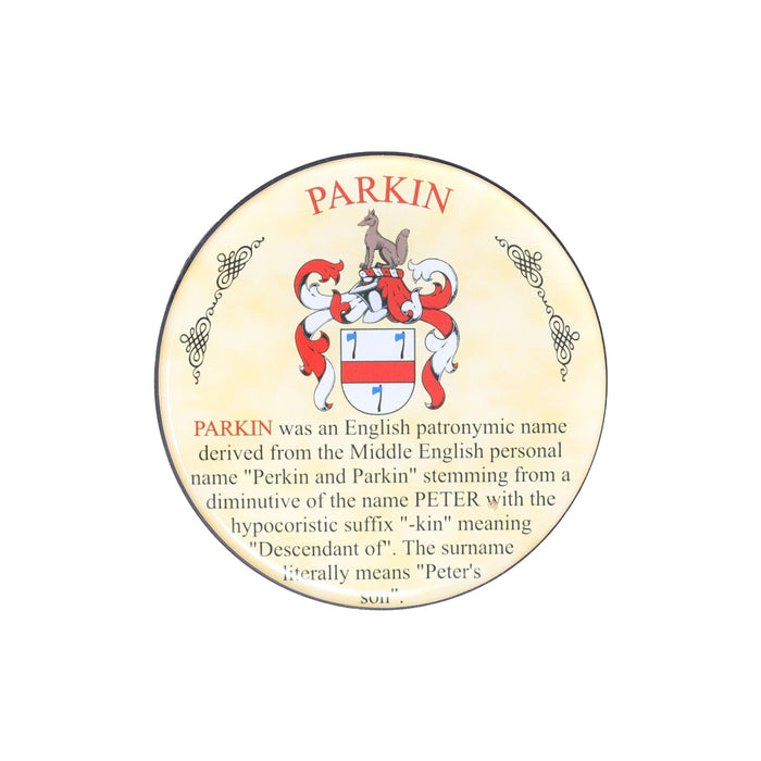 Heraldic Coaster Parkin - Heritage Of Scotland - PARKIN