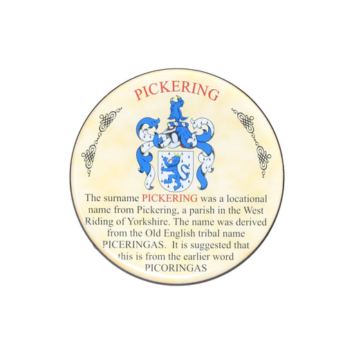 Heraldic Coaster Pickering - Heritage Of Scotland - PICKERING