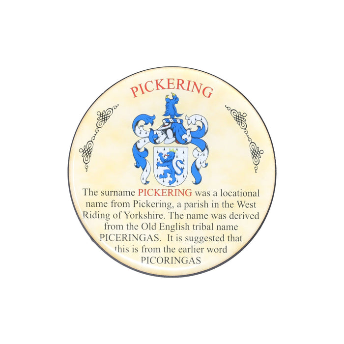 Heraldic Coaster Pickering - Heritage Of Scotland - PICKERING