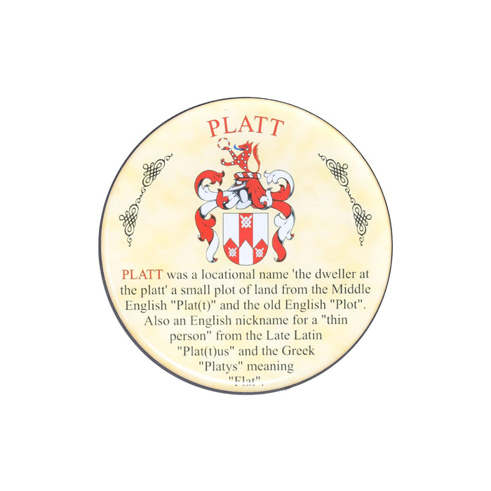 Heraldic Coaster Platt - Heritage Of Scotland - PLATT