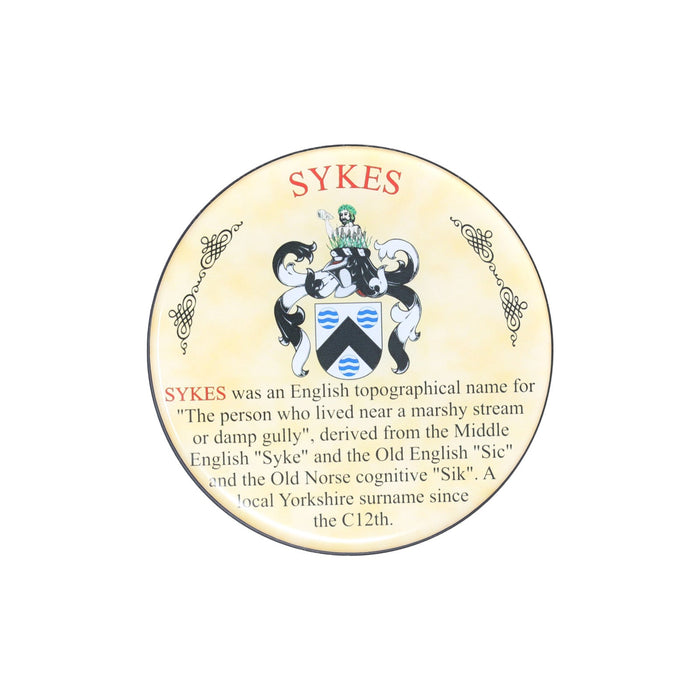 Heraldic Coaster Sykes - Heritage Of Scotland - SYKES