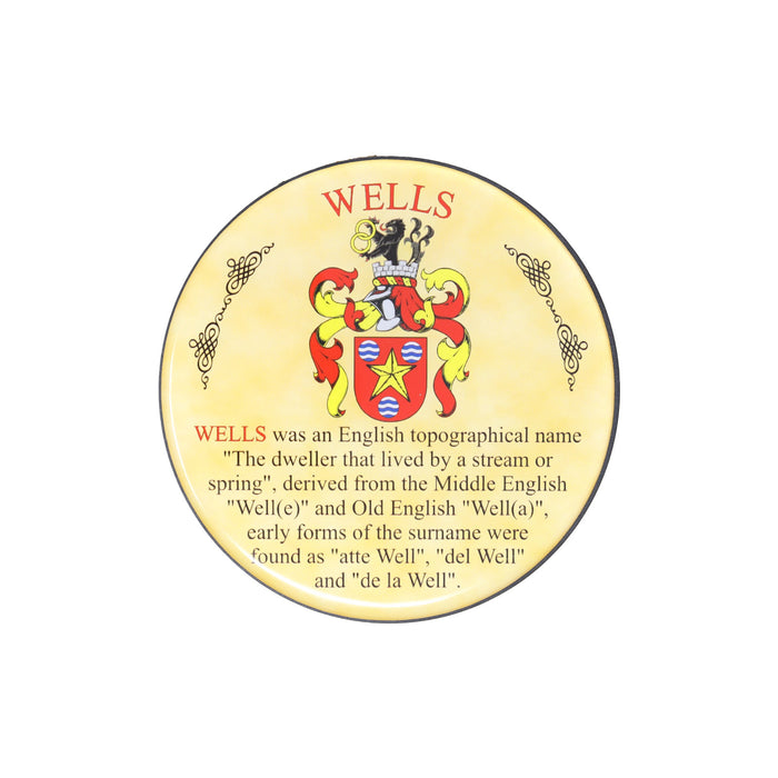 Heraldic Coaster Wells - Heritage Of Scotland - WELLS