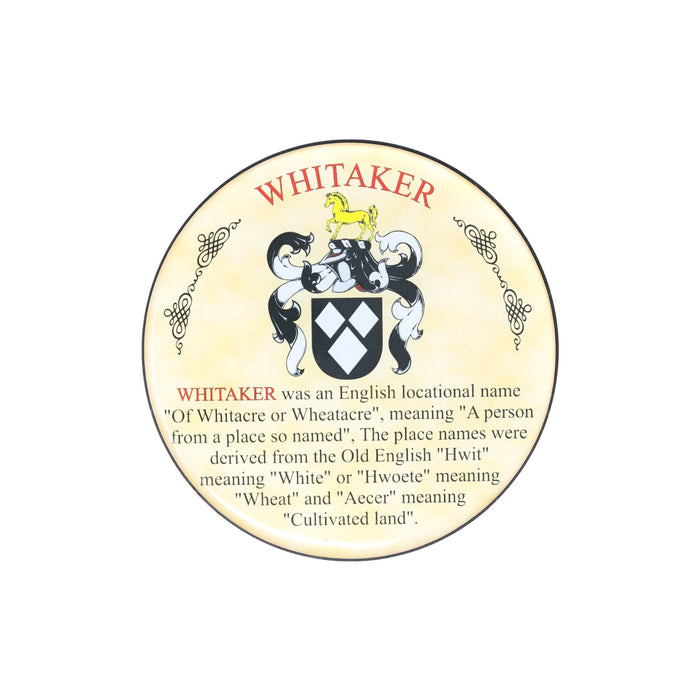 Heraldic Coaster Whitaker - Heritage Of Scotland - WHITAKER