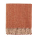 Highland Wool Blend Extra Warm Herringbone Blanket / Throw Rust - Heritage Of Scotland - RUST