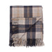 Highland Wool Blend Tartan Blanket Throw Bannockbane Silver - Heritage Of Scotland - BANNOCKBANE SILVER