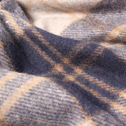 Highland Wool Blend Tartan Blanket Throw Bannockbane Silver - Heritage Of Scotland - BANNOCKBANE SILVER