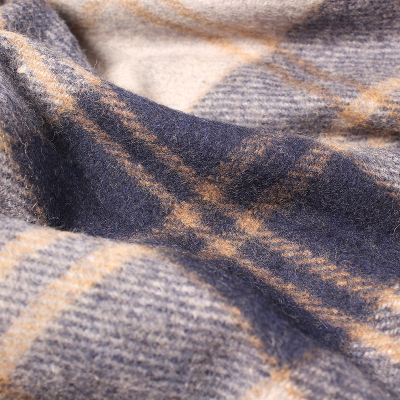 Highland Wool Blend Tartan Blanket Throw Bannockbane Silver - Heritage Of Scotland - BANNOCKBANE SILVER