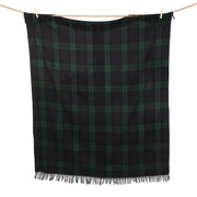 Highland Wool Blend Tartan Blanket Throw Black Watch - Heritage Of Scotland - BLACK WATCH