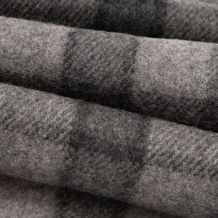 Highland Wool Blend Tartan Blanket / Throw Extra Warm Buchanan Grey - Heritage Of Scotland - BUCHANAN GREY