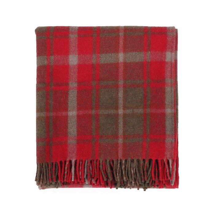 Highland Wool Blend Tartan Blanket / Throw Extra Warm Dark Maple - Heritage Of Scotland - DARK MAPLE