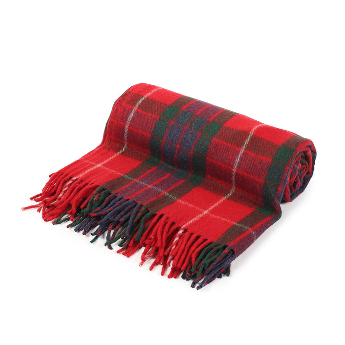 Highland Wool Blend Tartan Blanket Throw Fraser Red - Heritage Of Scotland - FRASER RED